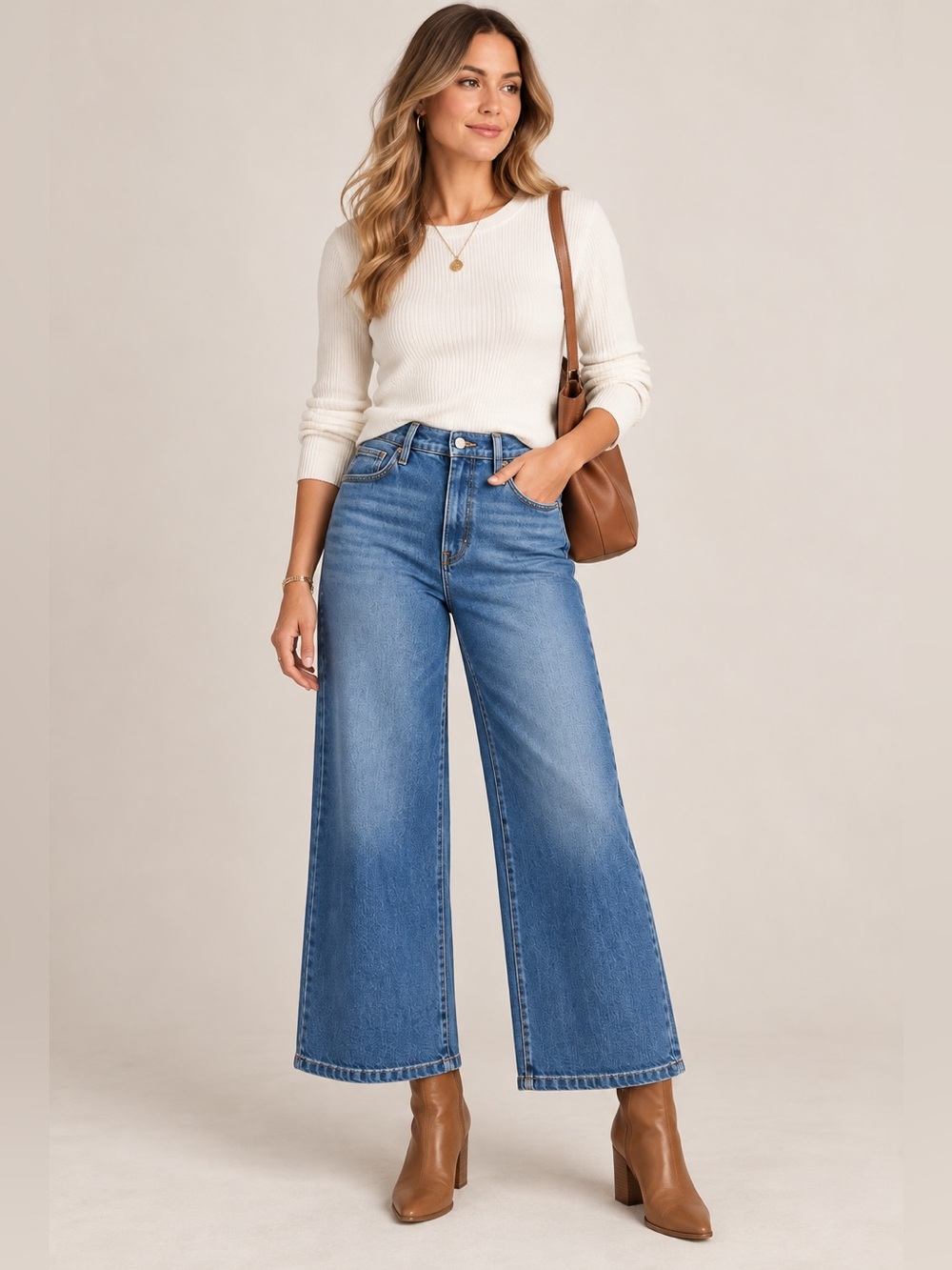 Banana Republic High-Rise Wide-Leg Cropped Jeans Size 30/10